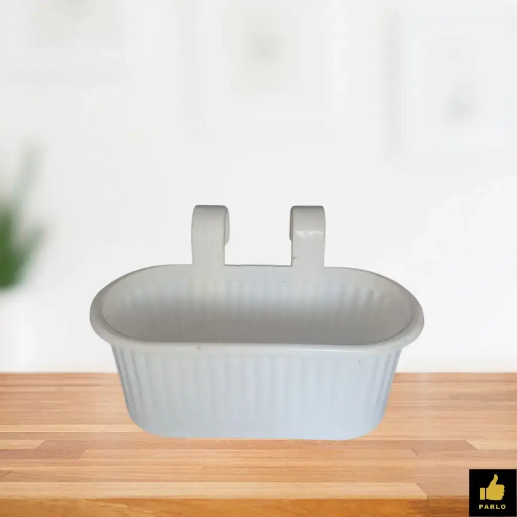 Railing Planter 13 White 