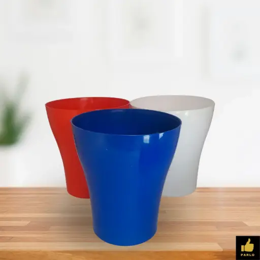 Tower Planter Cambo of  White blue Red