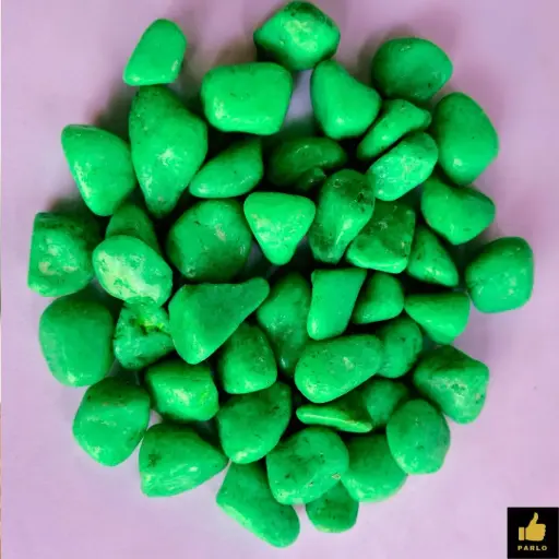 Light Green Aquarium Pebbles (Small) – 500g (Packed)