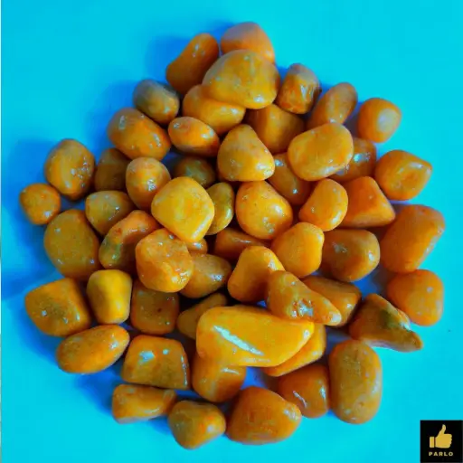 Orange Aquarium Pebbles (Small) – 500g (Packed)